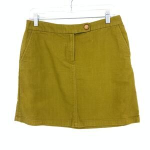 Anthropologie Vanessa Virginia Skirt Womens Size 6 A-Line Mini Olive Green
